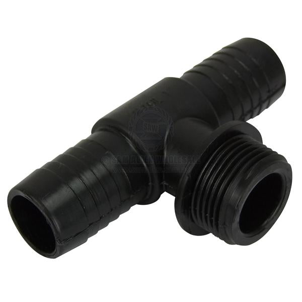 HOSE TAILS - TEE - BSP MALE - POLYPROPYLENE