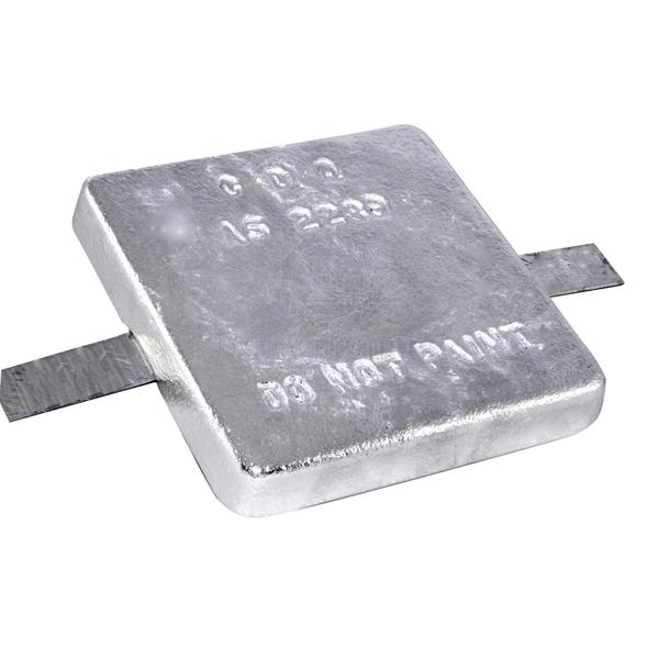 ANODES - ALLOY BLOCK SQUARE WITH STRAP