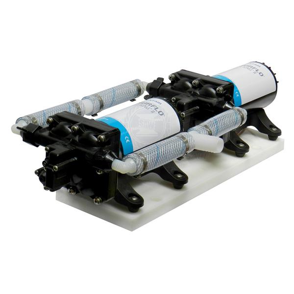 SHURFLO FRESH WATER PUMP - AQUA KING II HIGH FLOW - DUAL PUMP