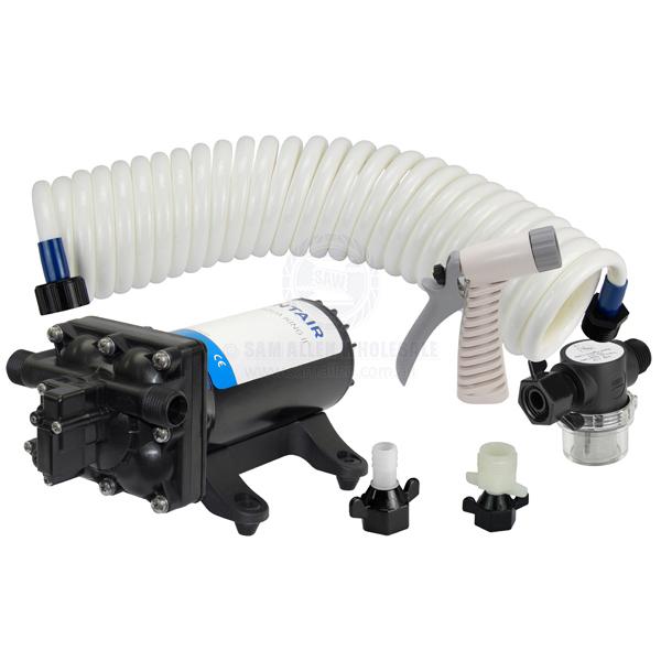 SHURFLO DECK WASHDOWN KITS - 18.9 LPM - 3/4 INCH I.D. FLEXIBLE HOSE