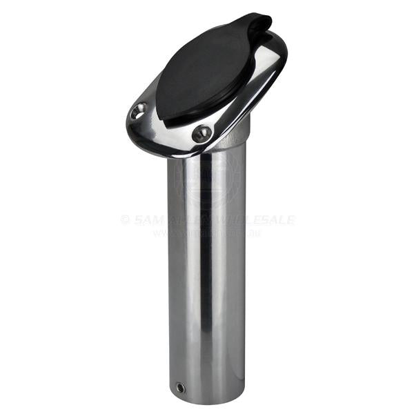 RELAXN ROD HOLDER - OVAL HEAD ANGLED - HEAVY DUTY - STAINLESS STEEL