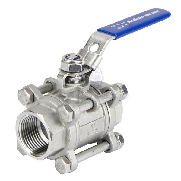 BALL VALVES - BSP - 3 PIECE - STAINLESS STEEL