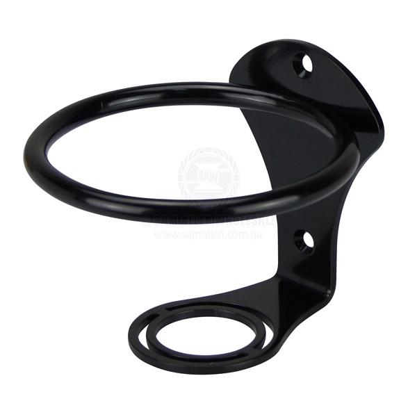 DRINK HOLDER - BLACK - VERTICAL MOUNT - S/S