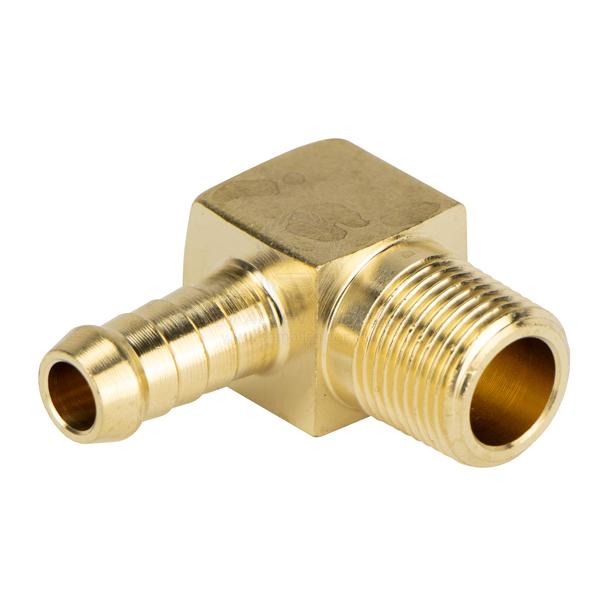HOSE TAILS END - MALE BRASS 90 DEGREE