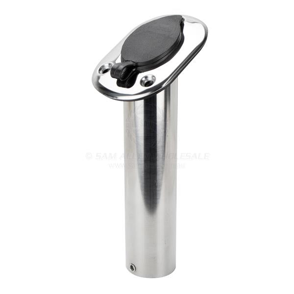 ROD HOLDER - OVAL HEAD ANGLED - STAINLESS STEEL