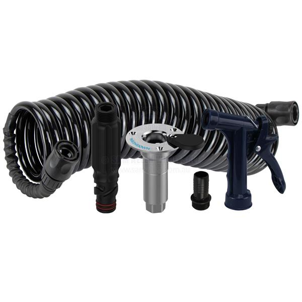 DECK WASH HOSE COIL KITS WITH FLUSH LINK - BSP THREAD