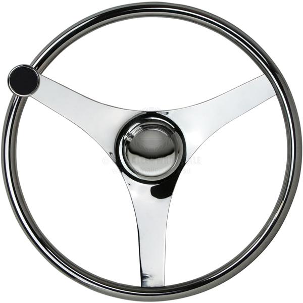 RELAXN STEERING WHEELS - 3 SPOKE GRIP & KNOB S/S