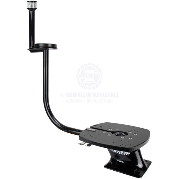 SEAVIEW AFT LEANING RADAR TOWER - FOLD DOWN LIGHT BAR WITH SIONYX MOUNT