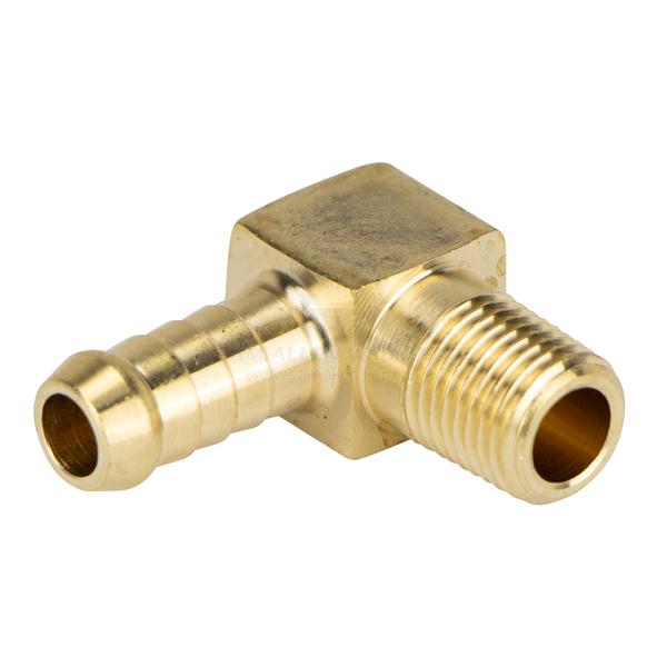 HOSE TAILS END - MALE BRASS 90 DEGREE