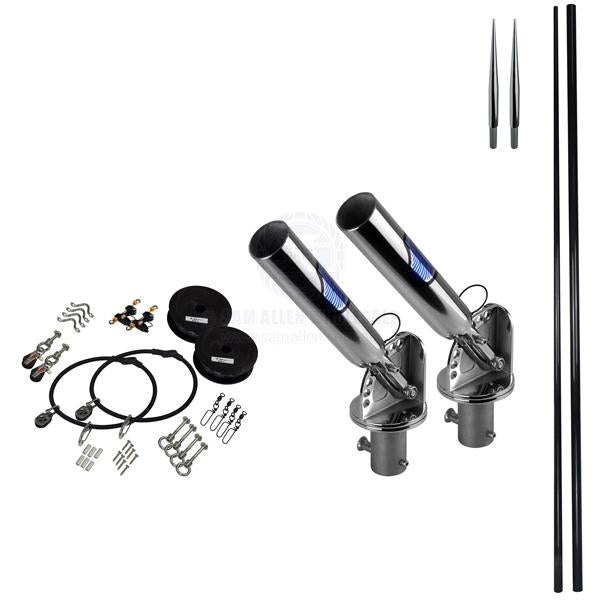 REELAX GUNWALE MOUNT T-TOPPER OUTRIGGER KITS