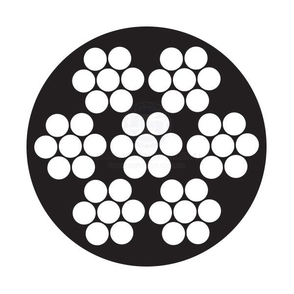 STRONGASTAINLESS WIRE - 7 X 7 PVC COATED - STAINLESS STEEL - 304G
