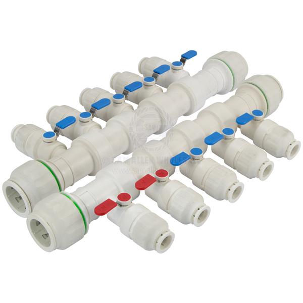TWISTLOC MANIFOLD DUAL OPEN TYPE 28MM TUBE INLET 15MM TUBE OUTLET