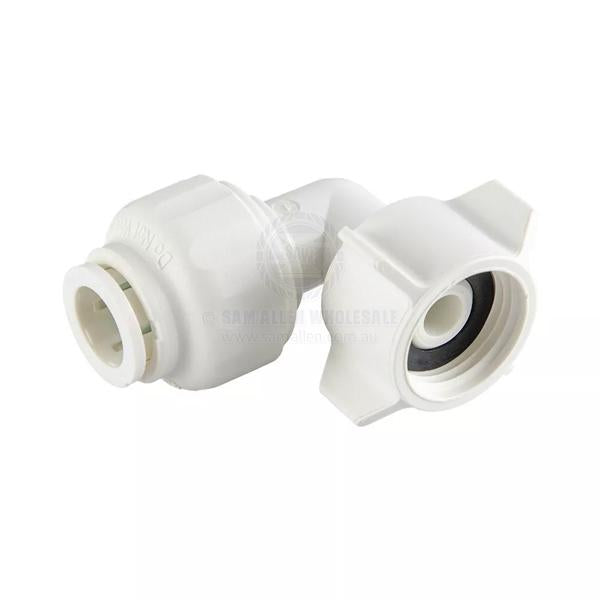 CONNECTOR ELBOW SWIVEL - 12MM TUBE X BSPF
