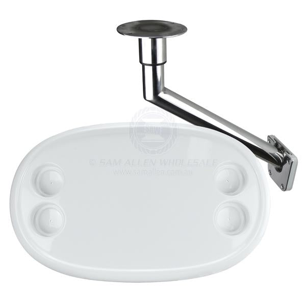 RELAXN TABLE KITS - SIDE MOUNT STAINLESS STEEL PEDESTAL WITH PREMIUM TABLE TOP