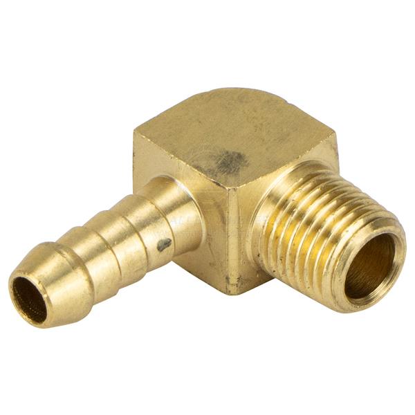 HOSE TAILS END - MALE BRASS 90 DEGREE
