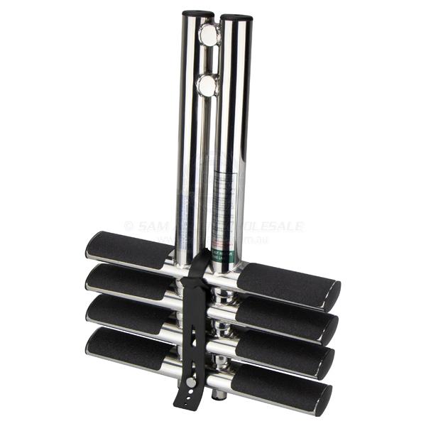 LADDERS - REMOVABLE TELESCOPIC - 4 STEPS - STAINLESS STEEL