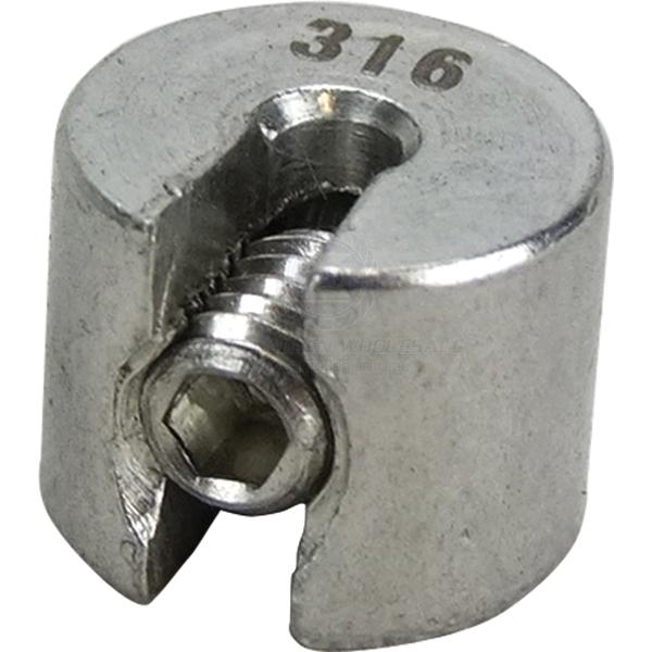 CABLE STOP CLAMPS - STAINLESS STEEL