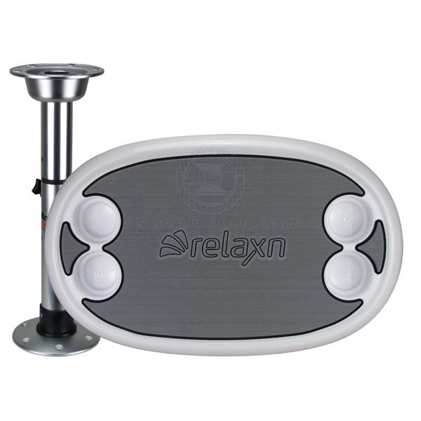 RELAXN TABLE KITS - ADJUSTABLE ALLOY PEDESTAL WITH PREMIUM TABLE TOP