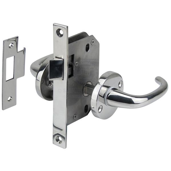DOOR LATCH - MORTISE - STAINLESS STEEL - UNIVERSAL MOUNT NON LOCKABLE