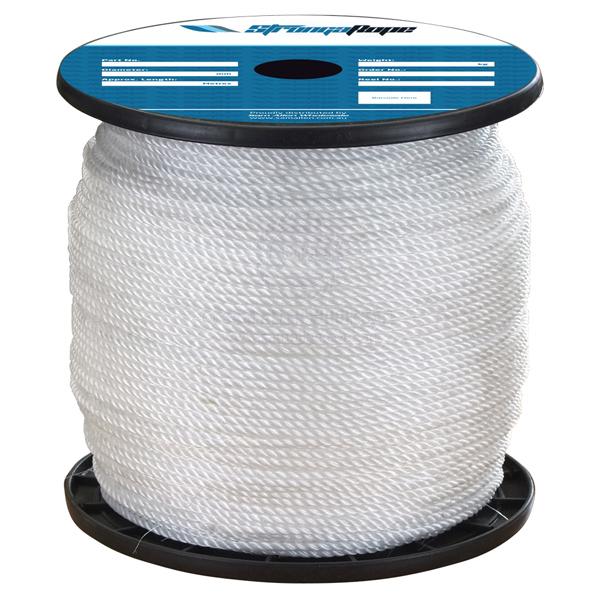 STRONGAROPE ROPE - POLYETHYLENE SILVER - 3 STRAND LAID