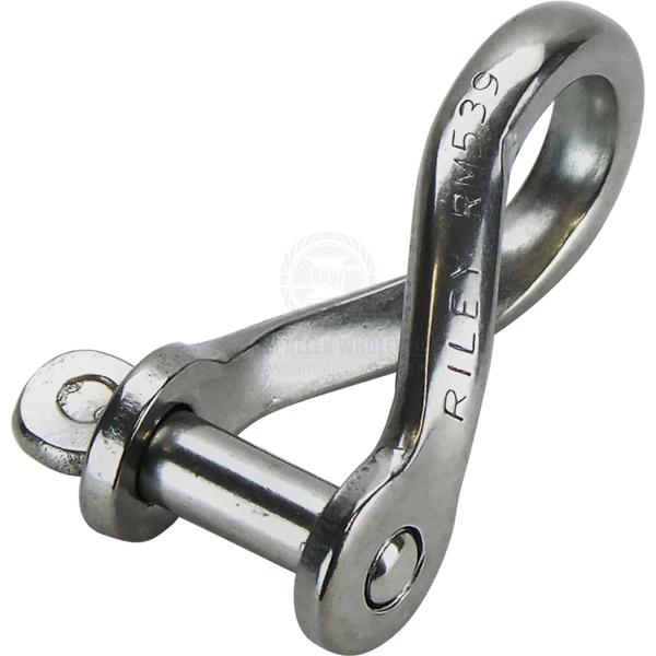 RILEY SHACKLES - TWISTED - STAINLESS STEEL