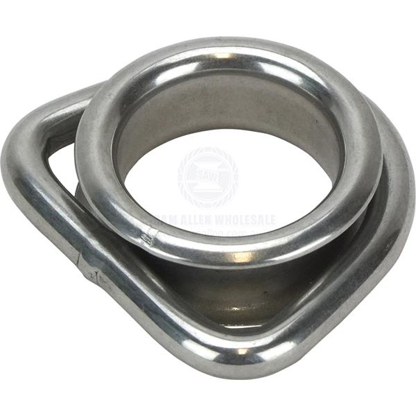 D RING WITH FERRULE - STAINLESS STEEL