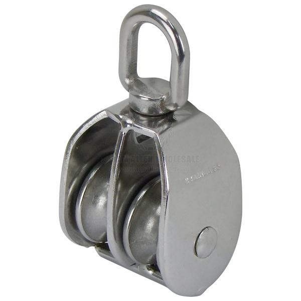 PULLEY - DOUBLE - SWIVEL TOP - S/S