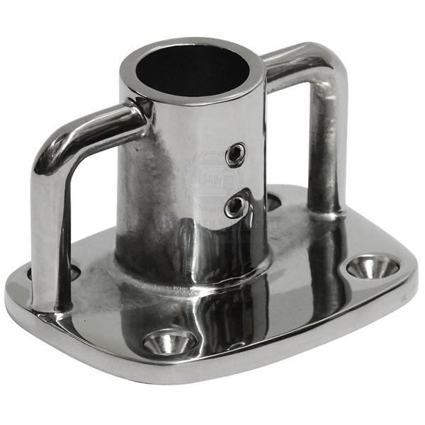 STANCHION BASE - HEAVY DUTY - S/S