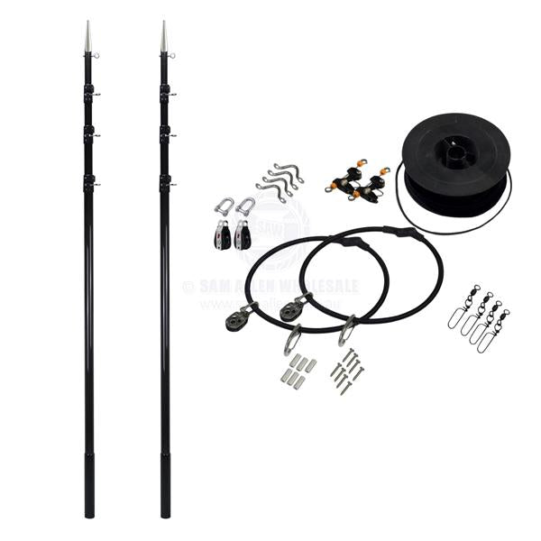 REELAX GRANDER SERIES CARBON OUTRIGGER POLES - 38MM DIAMETER