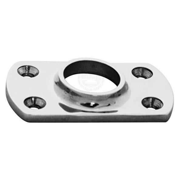 HAND RAIL BASES - WELD ON - RECTANGULAR - S/S