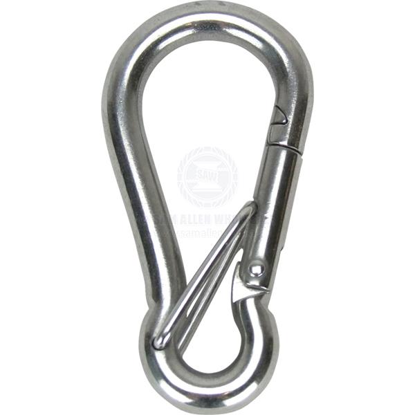 SNAP HOOK WITH SAFETY BAR - STAINLESS STEEL