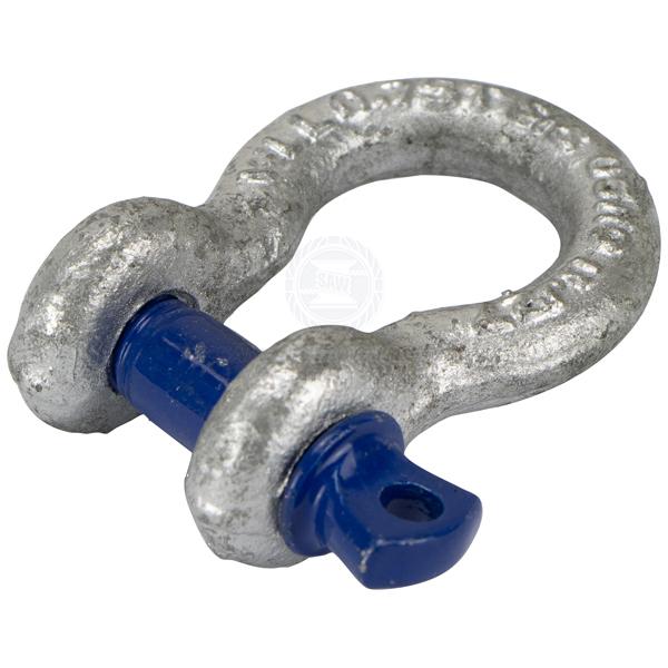 SHACKLES - BOW - SCREW PIN GALVANISED - GRADE S