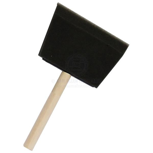 FOAM BRUSHES - WOOD HANDLE