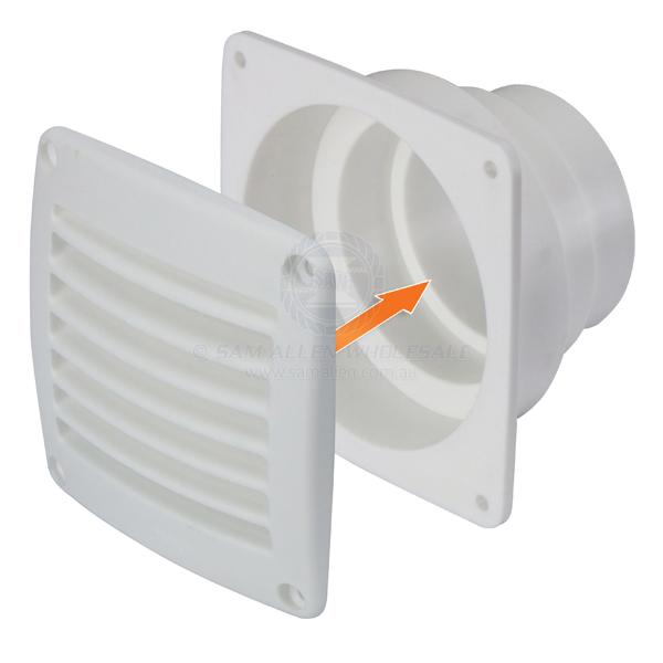 VENT - SQUARE FLANGE PLASTIC