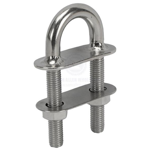 U-BOLTS - WELDED FACE PLATE - STAINLESS STEEL