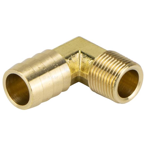 HOSE TAILS END - MALE BRASS 90 DEGREE
