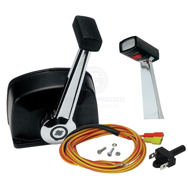 ULTRAFLEX ENGINE CONTROL - TOP MOUNT - DUAL FUNCTION - BLACK POWDER COATED - B73, B74, B77 & B79