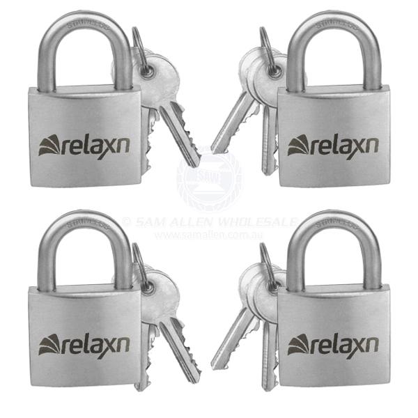 RELAXN PADLOCKS - KEYED ALIKE - STAINLESS STEEL