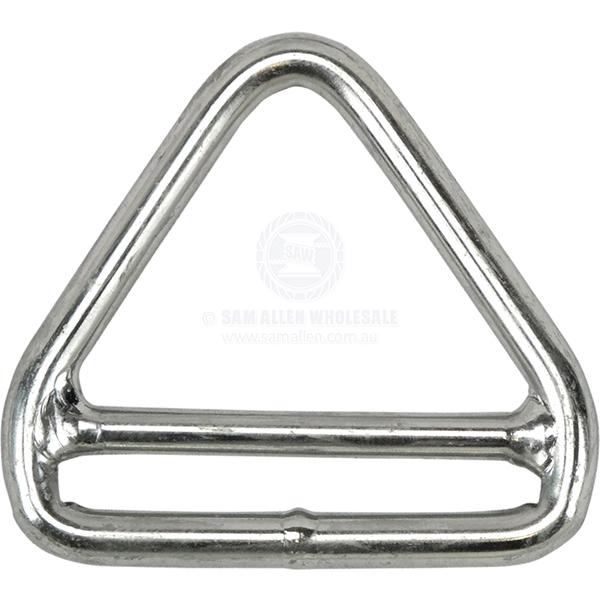 TRIANGLE RING - DOUBLE BAR - STAINLESS STEEL