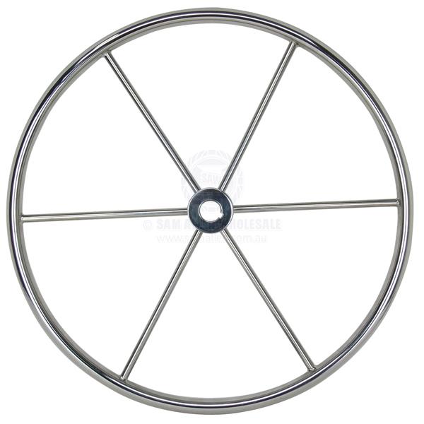 STEERING WHEELS - 6 SPOKE - STAINLESS STEEL