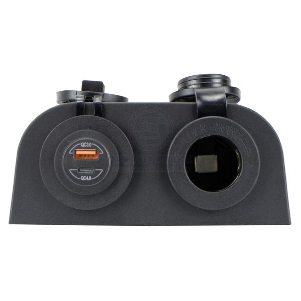 RELAXN SOCKET - DUAL SURFACE MOUNT - DUAL USB-A/USB-C CHARGER & CIGARETTE LIGHTER