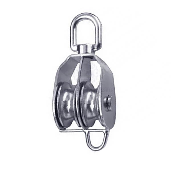 PULLEY - DOUBLE & BECKET - SWIVEL TOP - S/S