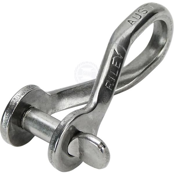 RILEY SHACKLES - TWISTED - STAINLESS STEEL