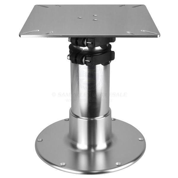 TABLE PEDESTAL - 3 PIECE TELESCOPIC - ANODISED ALUMINIUM