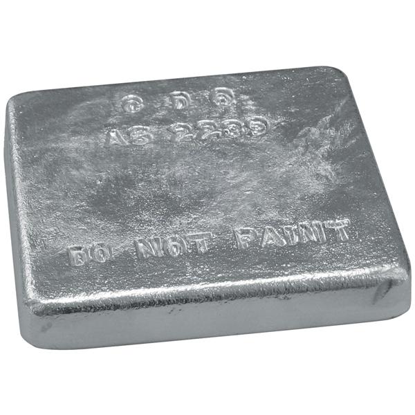 ANODES - ZINC PLAIN SQUARE BLOCK