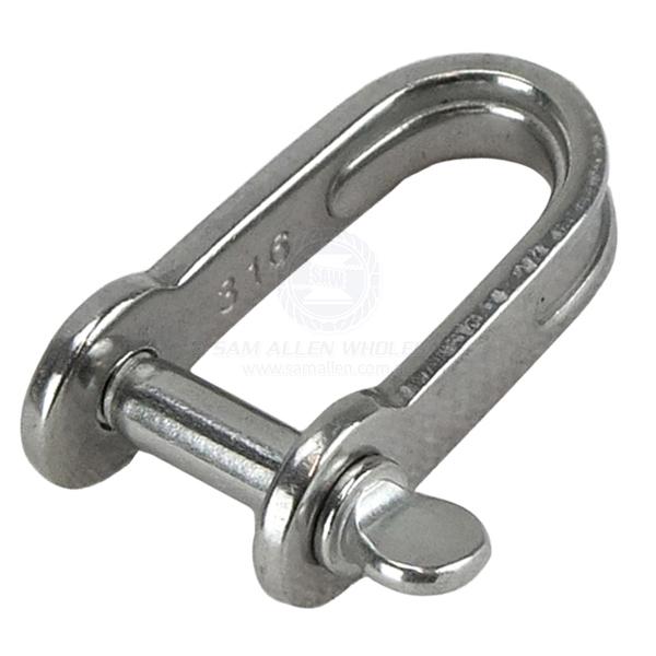 SHACKLE - LIGHT FLAT DEE - STAINLESS STEEL