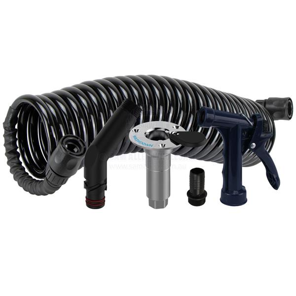 DECK WASH HOSE COIL KITS WITH FLUSH LINK - BSP THREAD