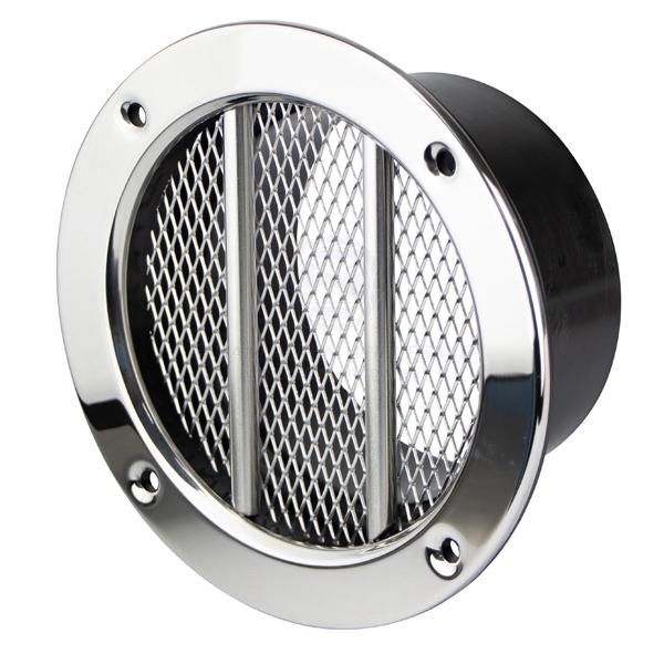 VENT - ROUND GRATED - STAINLESS STEEL