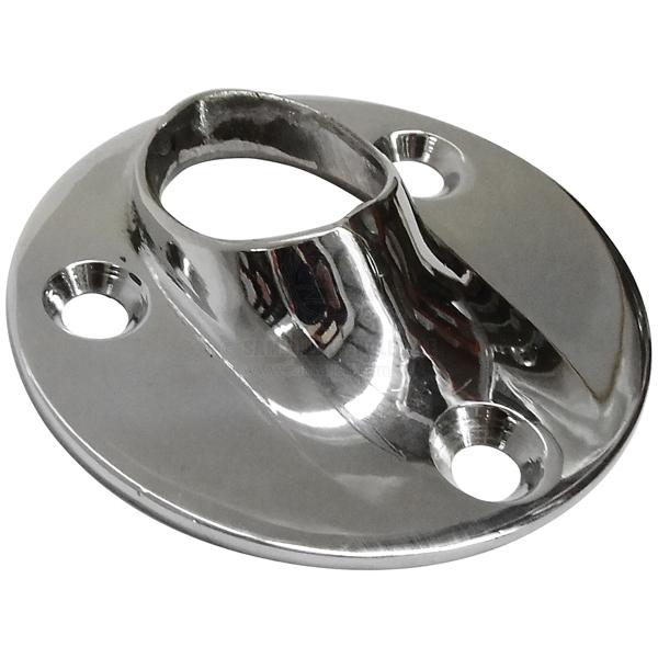 HAND RAIL BASES - WELD ON - ROUND - S/S