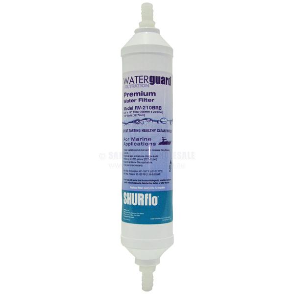 SHURFLO FILTER - FRESH WATER - INLINE 1/2 INCH BARB